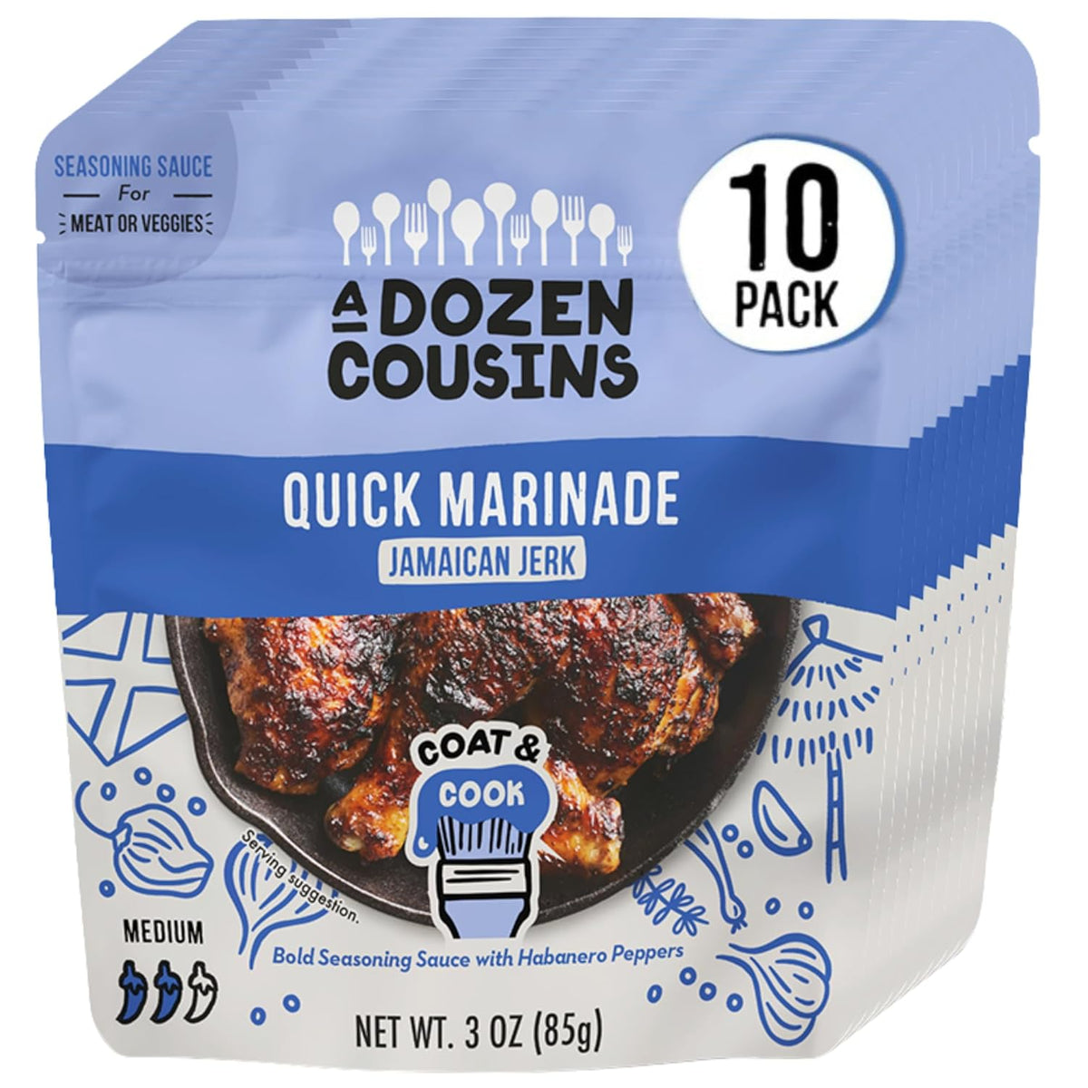 A Dozen Cousins Jamaican Jerk Sauce, 3 fl oz (Case of 10)
