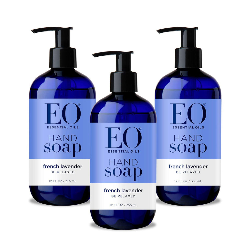 EO Liquid Hand Soap, French Lavender, 12 fl oz (Case of 3)