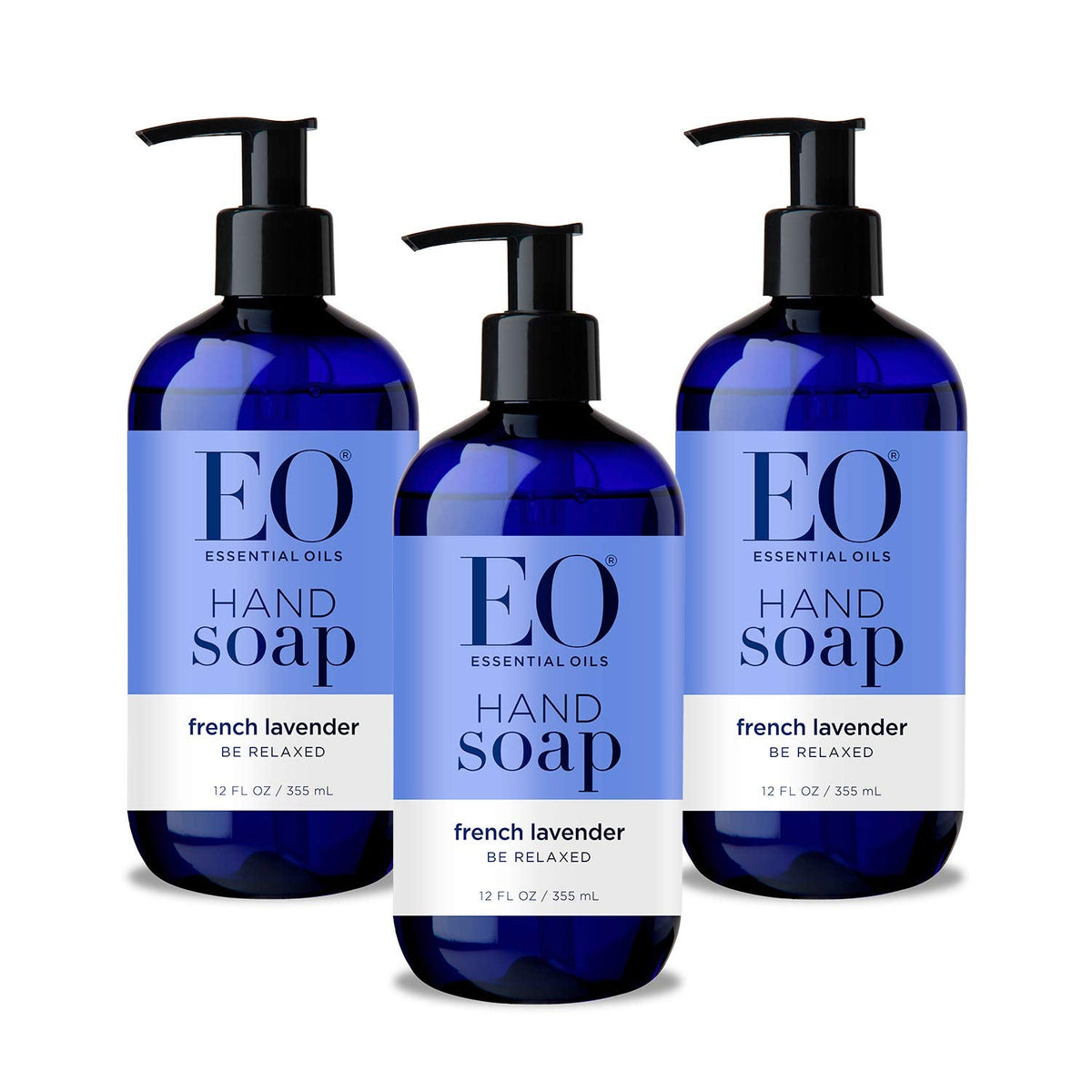 EO Liquid Hand Soap, French Lavender, 12 fl oz (Case of 3)