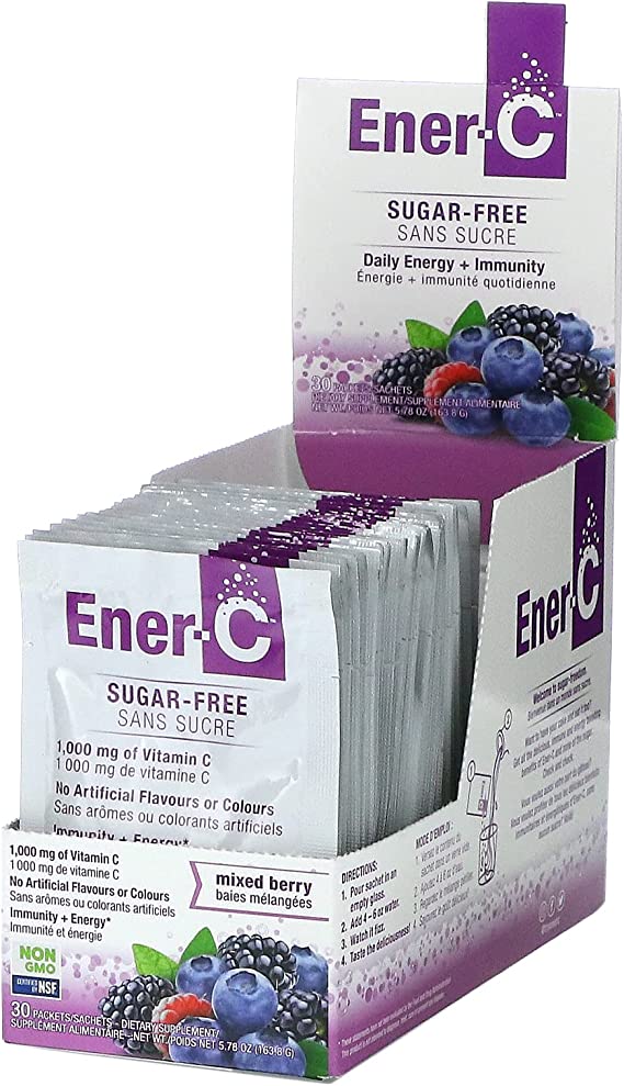 Ener-C Max Berry 1000mg Sugar Free Vitamin Drink Mix, 30 ct