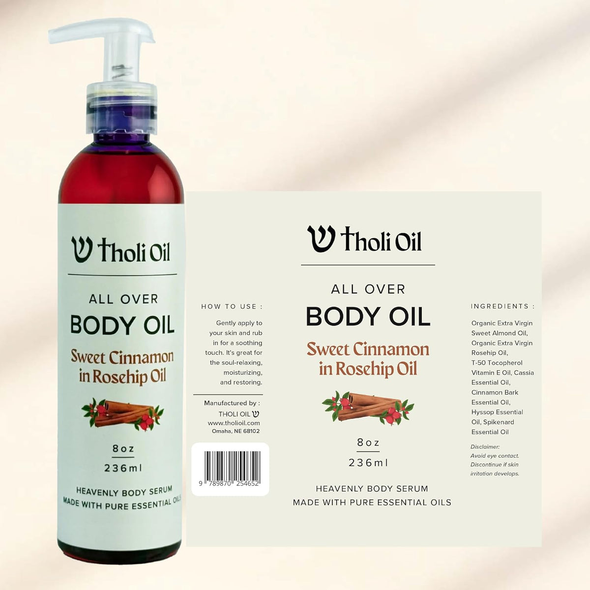 All Over Body Oil | Multiple Sizes | Vegan & Made in the USA | tHoli