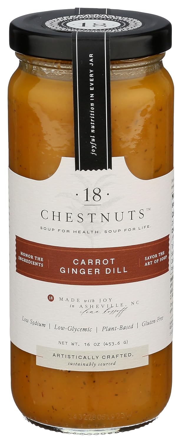 18 Chestnuts Carrot Ginger Dill Soup, 16 fl oz (Case of 6)