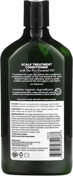 Avalon Organics Scalp Treatment Tea Tree Conditioner, 11 fl oz (Case of 3)
