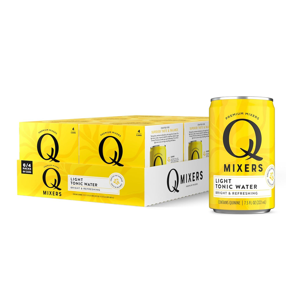 Q Mixers Light Tonic Water, 4 x 7.5 fl oz (Case of 6)