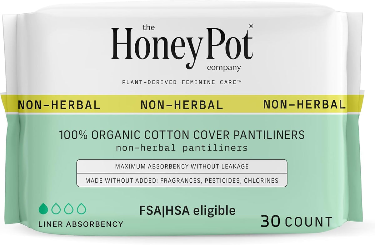 The Honey Pot Non-Herbal Everyday Pantiliners, 30 ct
