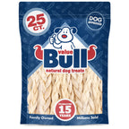 ValueBull Beef Cheek Braid Dog Chews, 5-6 Inch, 25 Count