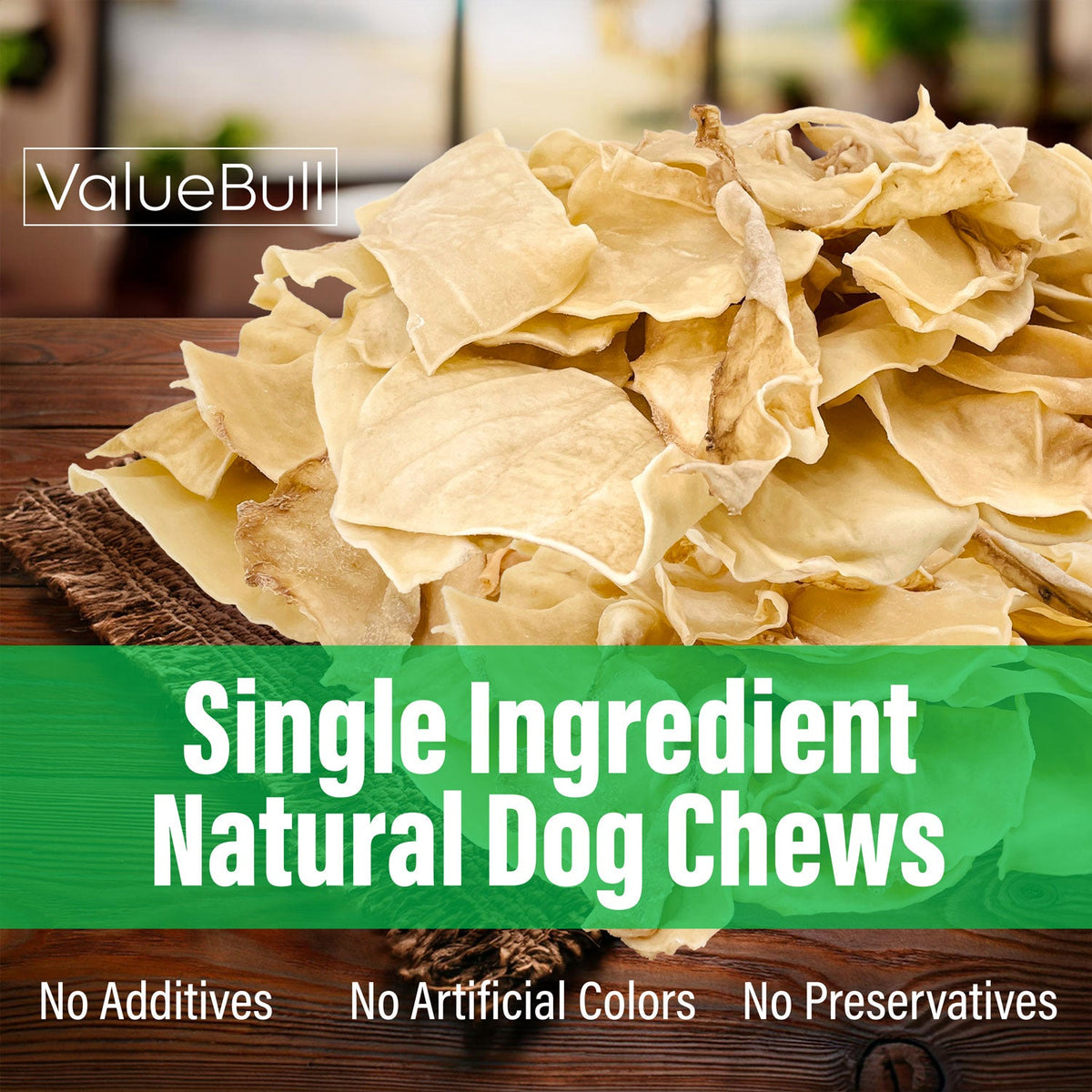 ValueBull USA Beef Collagen Chips Dog Chews, 100 Count