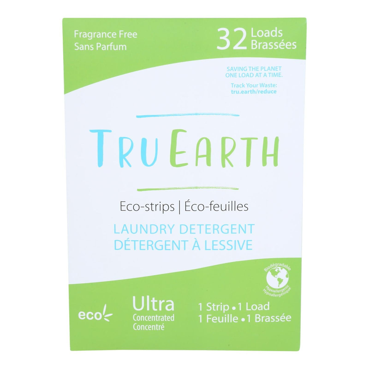 Tru Earth Eco Laundry Detergent, Fragrance-Free, 32 ct (Case of 12)