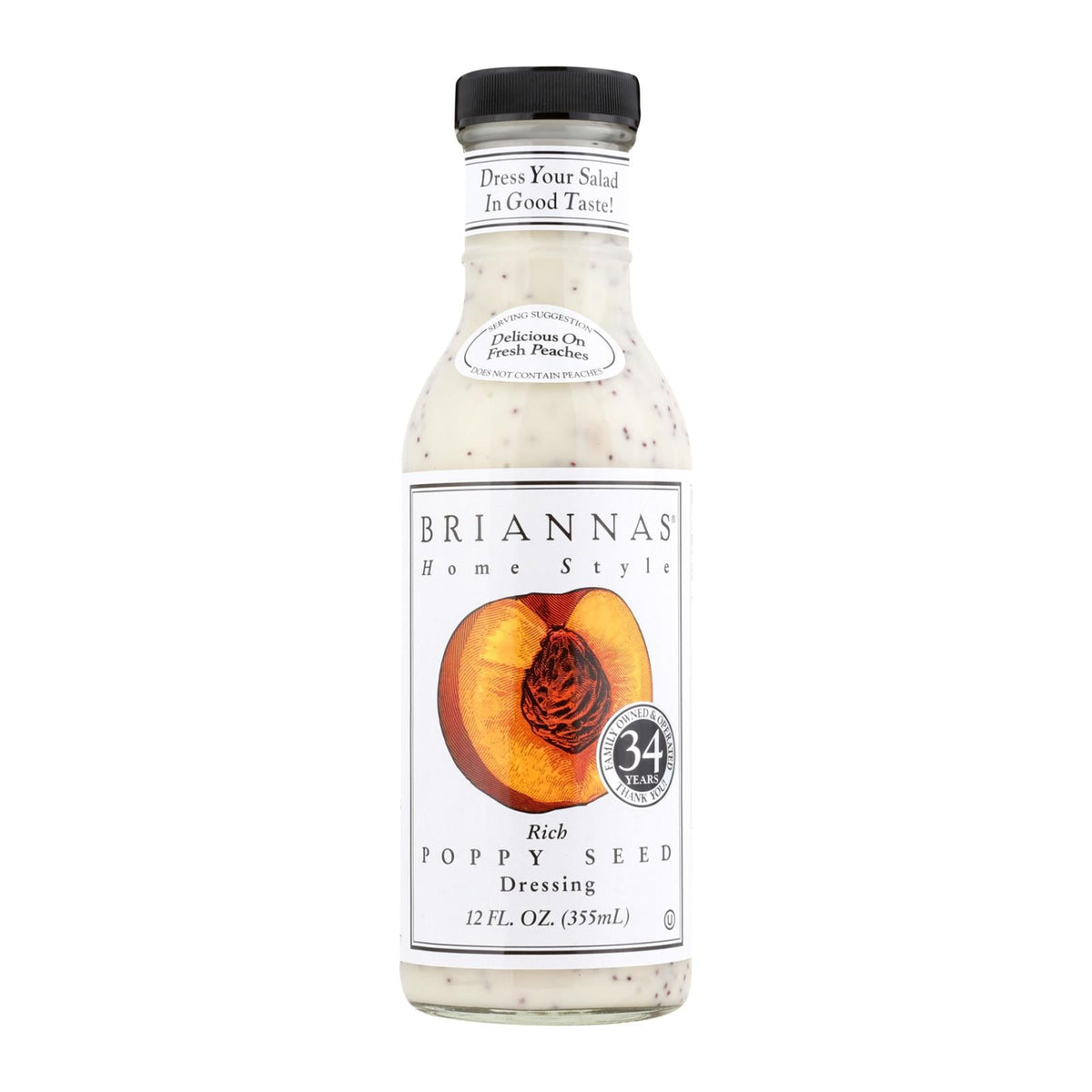 Brianna's Poppy Seed Salad Dressing, 12 fl oz (Case of 6)