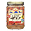 Maranatha Natural Foods Almond Butter - No Stir Crunch (Pack of 6) 12 Oz Jars