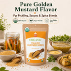 Organic Yellow Mustard Seeds – For Pickling & Cooking