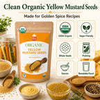 Organic Yellow Mustard Seeds – For Pickling & Cooking