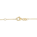 14K Yellow Gold Alternating Green Emerald and Diamond Bezel Station Chain Bracelet - Size 7.5 inch