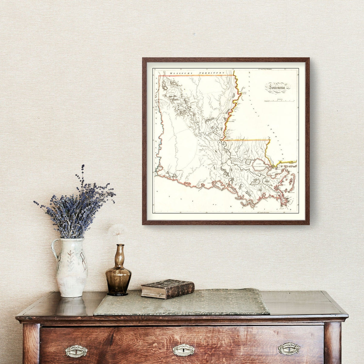 Vintage Map of Louisiana 1814