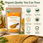 Organic Yellow Mustard Seeds – For Pickling & Cooking
