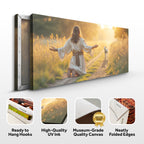 Jesus Protects The Lamb From Wolves Faith Wall Art IX
