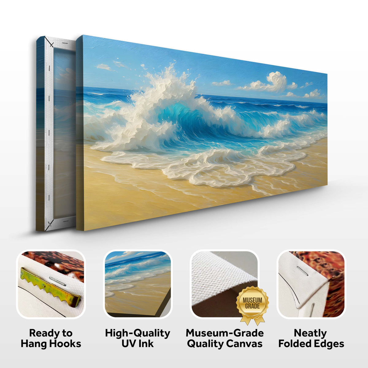 Serene Ocean Wave Coastal Wall Art V