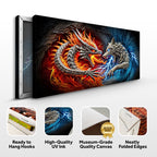 Dragon and Wolf Wall Art II