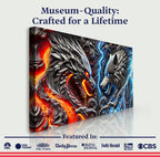 Dragon and Wolf Wall Art IV