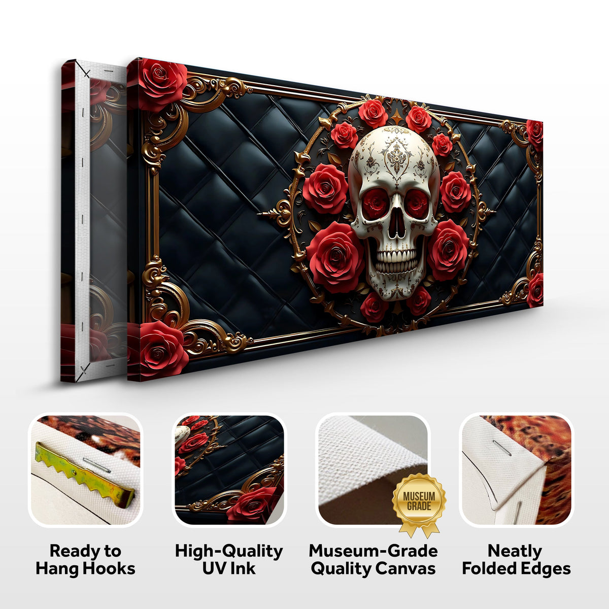 Rose and Skull Wall Art VII
