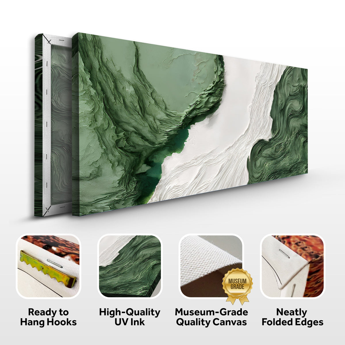 Green Rivers Abstract Wall Art V