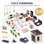 Tiny Land® Sweetwood Edge Dollhouse & Wooden Dollhouse Garage