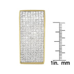 14K Yellow Gold Princess Cut Diamond Block Pendant Necklace (2 5/8 cttw, H-I Color, SI2-I1 Clarity)