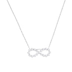 .925 Sterling Silver 1/4 cttw Diamond Infinity Pendant Necklace (I-J, I2-I3)