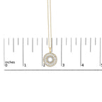 14K Yellow Gold Plated Sterling Silver 1 1/6 Cttw Diamond Sunburst Medallion Pendant Necklace