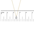 10K Yellow Gold Plated .925 Sterling Silver 1 1/2 Cttw Lab Grown Diamond Galaxy Halo Pendant Necklace