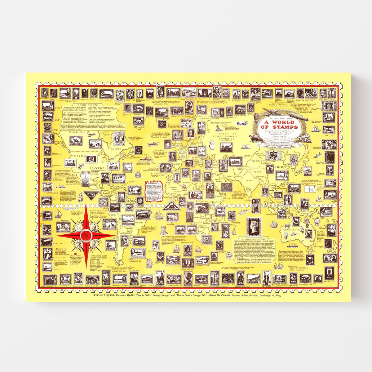 World Map of Stamps, 1947