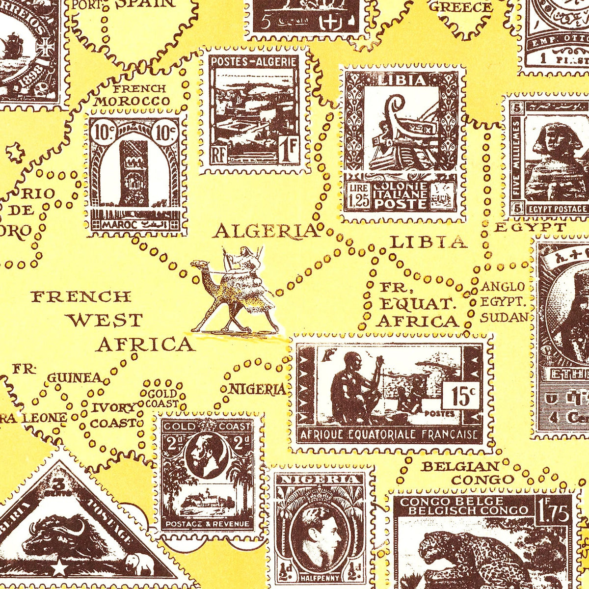 World Map of Stamps, 1947