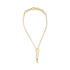Gold Vermeil Diamond Accent Infinity Sign Lariat Bolo Bracelet