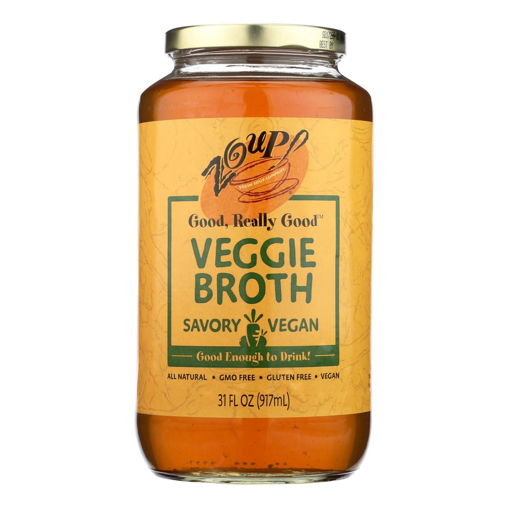 Zoup! Good, Really Good Veggie Broth, 31 fl oz (Case of 6)