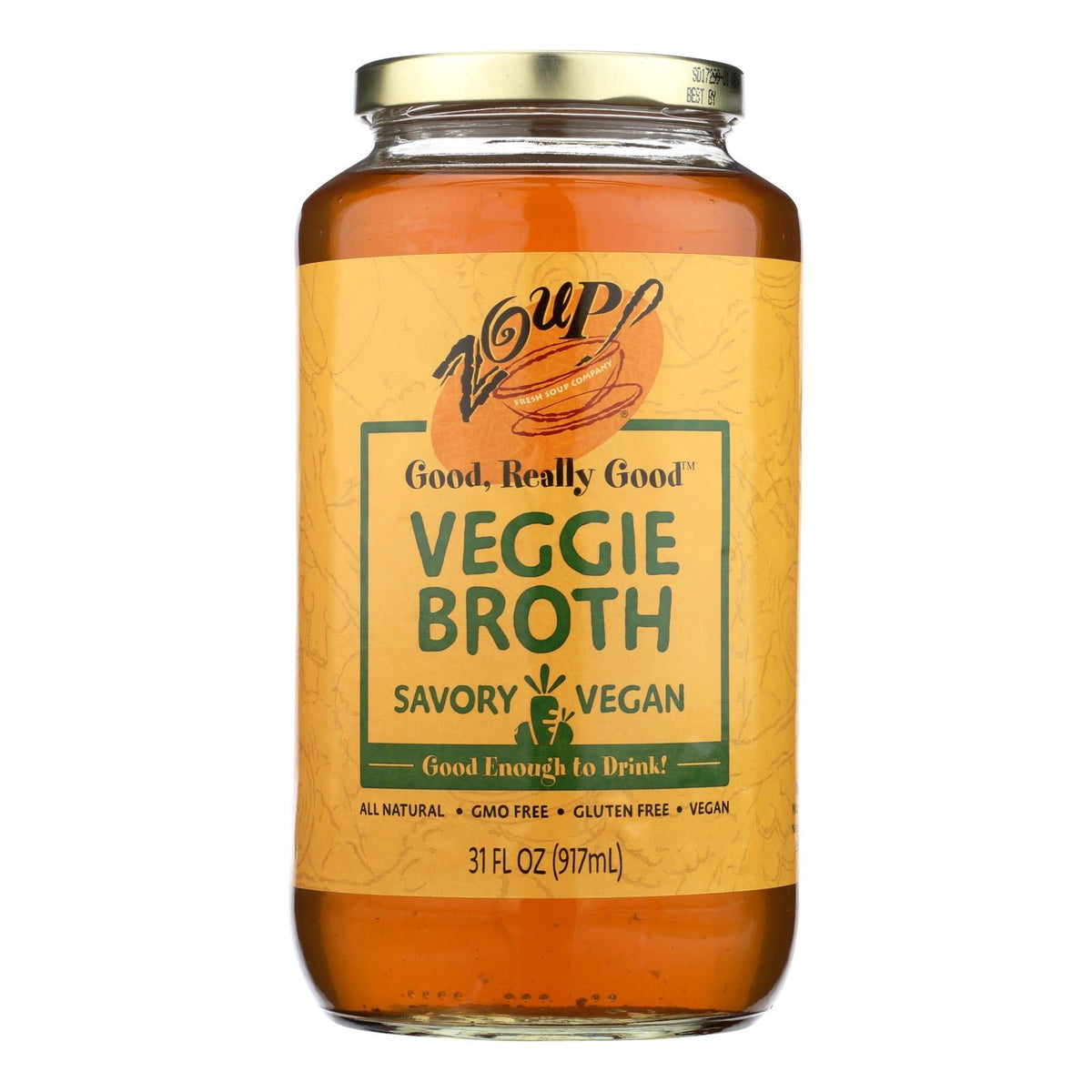 Zoup! Good, Really Good Veggie Broth, 31 fl oz (Case of 6)