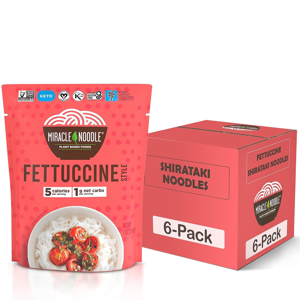 Miracle Noodle Fettucine Noodles | Case of 6 - 7 oz