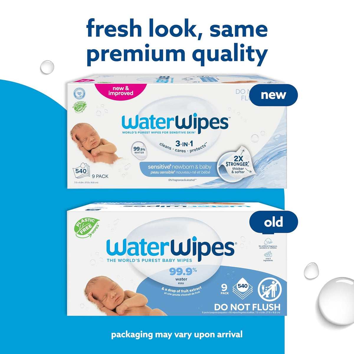 WaterWipes Unscented Water-Based Baby Wipes, 720 ct