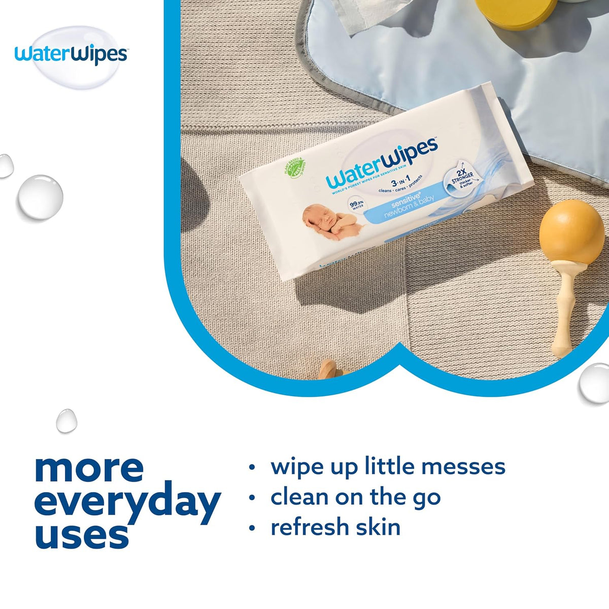 WaterWipes Unscented Water-Based Baby Wipes, 720 ct