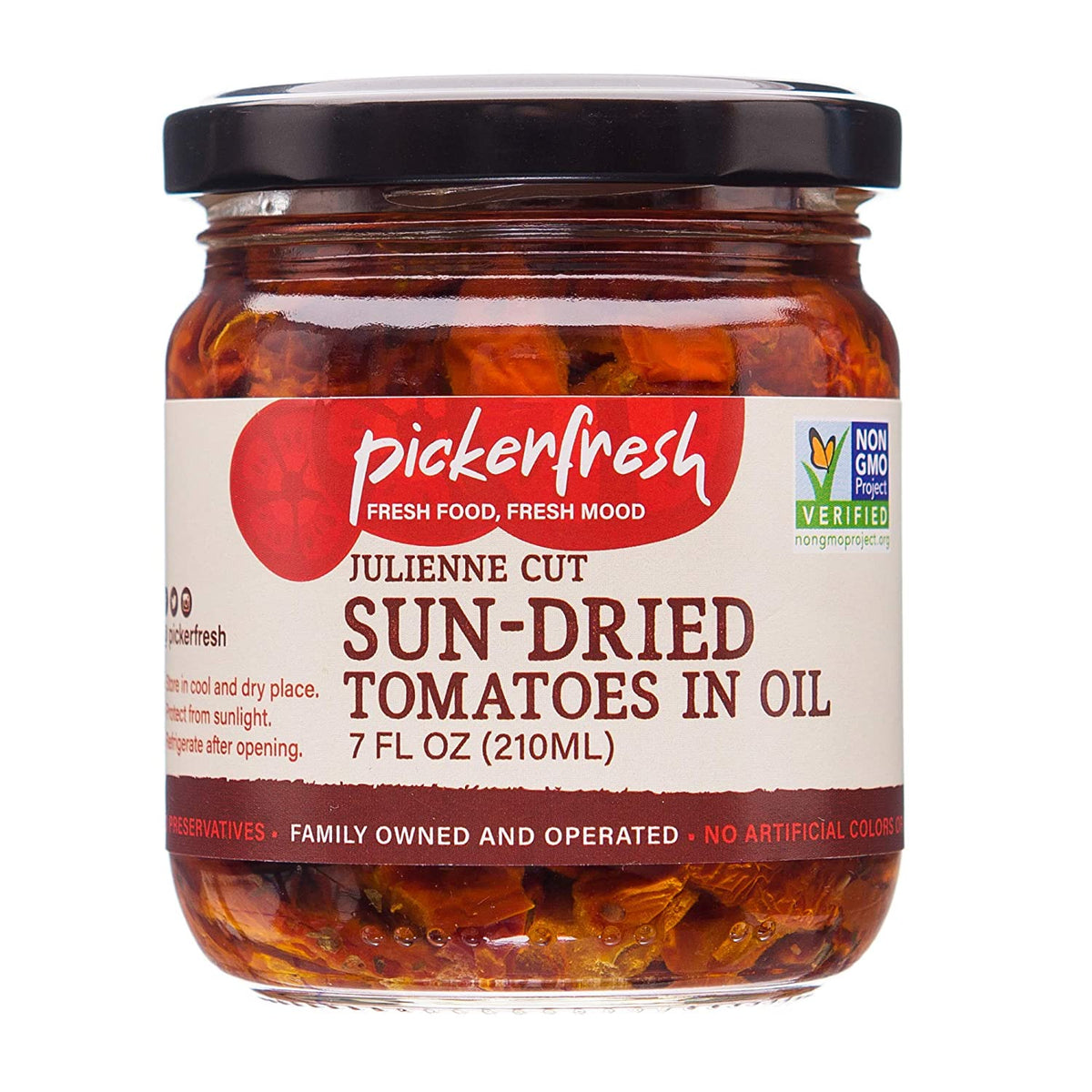 Pickerfresh Sun-Dried Tomatoes in Oil Julien, 7 Oz (Case of 6)