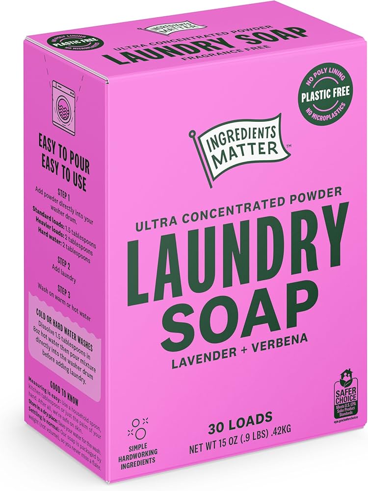 Ingredients Matter Lavender Laundry Soap Powder, 15 oz (Case of 8)