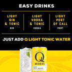 Q Mixers Light Tonic Water, 4 x 7.5 fl oz (Case of 6)