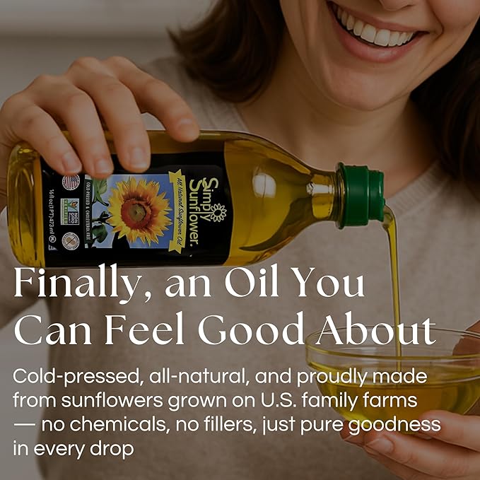 Sunflower Oil | 8 oz | Non GMO, Gluten & Nut Free, Vegan | Simply Sunflower