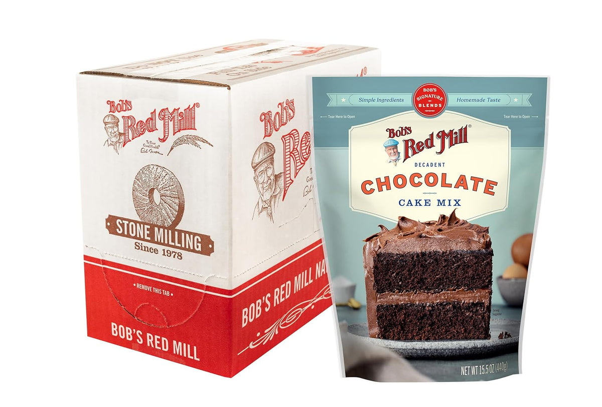 Bob's Red Mill Chocolate Cake Mix, 15.5 oz (Case of 4)