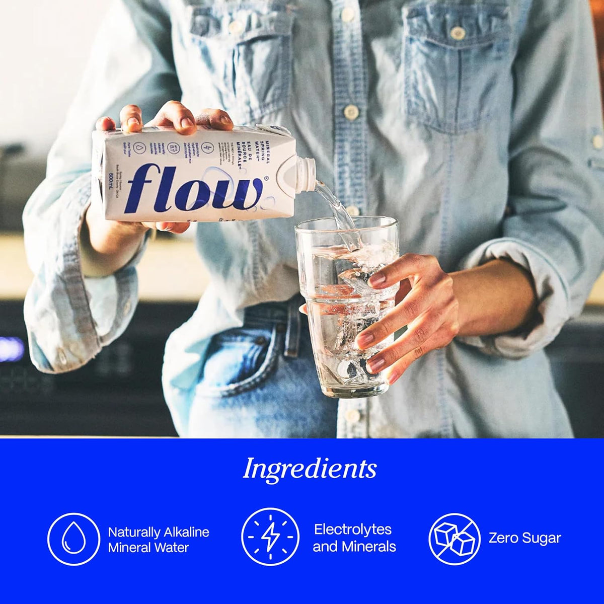 "Flow Alkaline Spring Water - 1L, Case of 6"