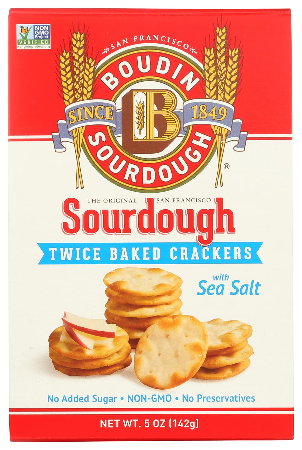 Boudin Sourdough Twice Baked Crackers, 5 oz (Case of 12)