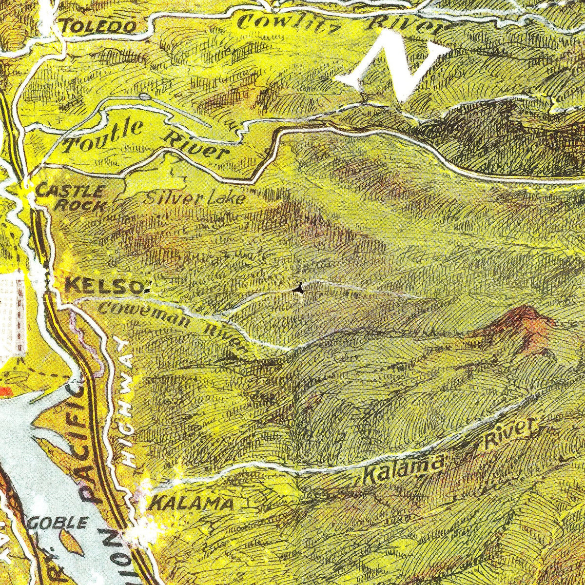 Vintage Map of Longview, Washington 1923