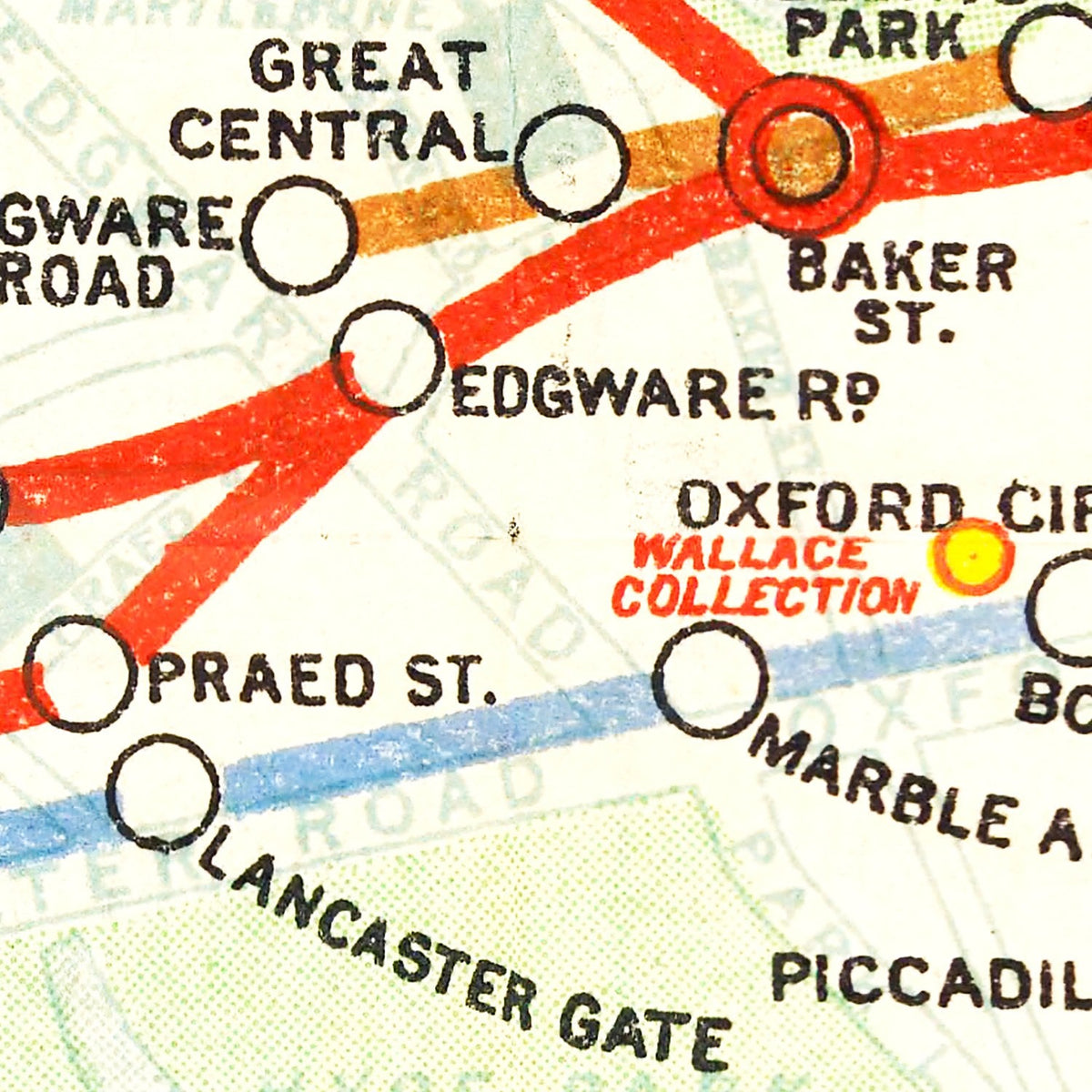 Vintage Railroad Map of London 1912
