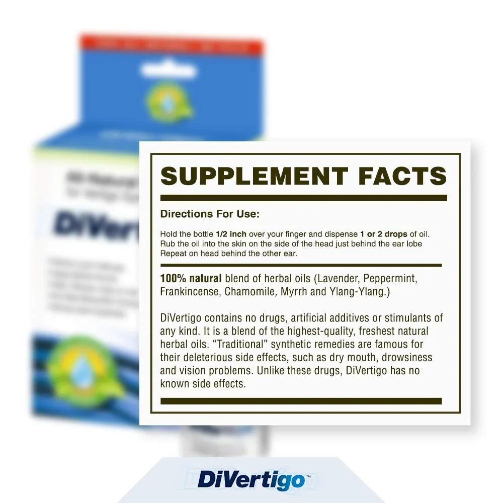 DiVertigo - Essential Topical Oil Blend for Vertigo & Dizziness Relief (0.17 fl oz)