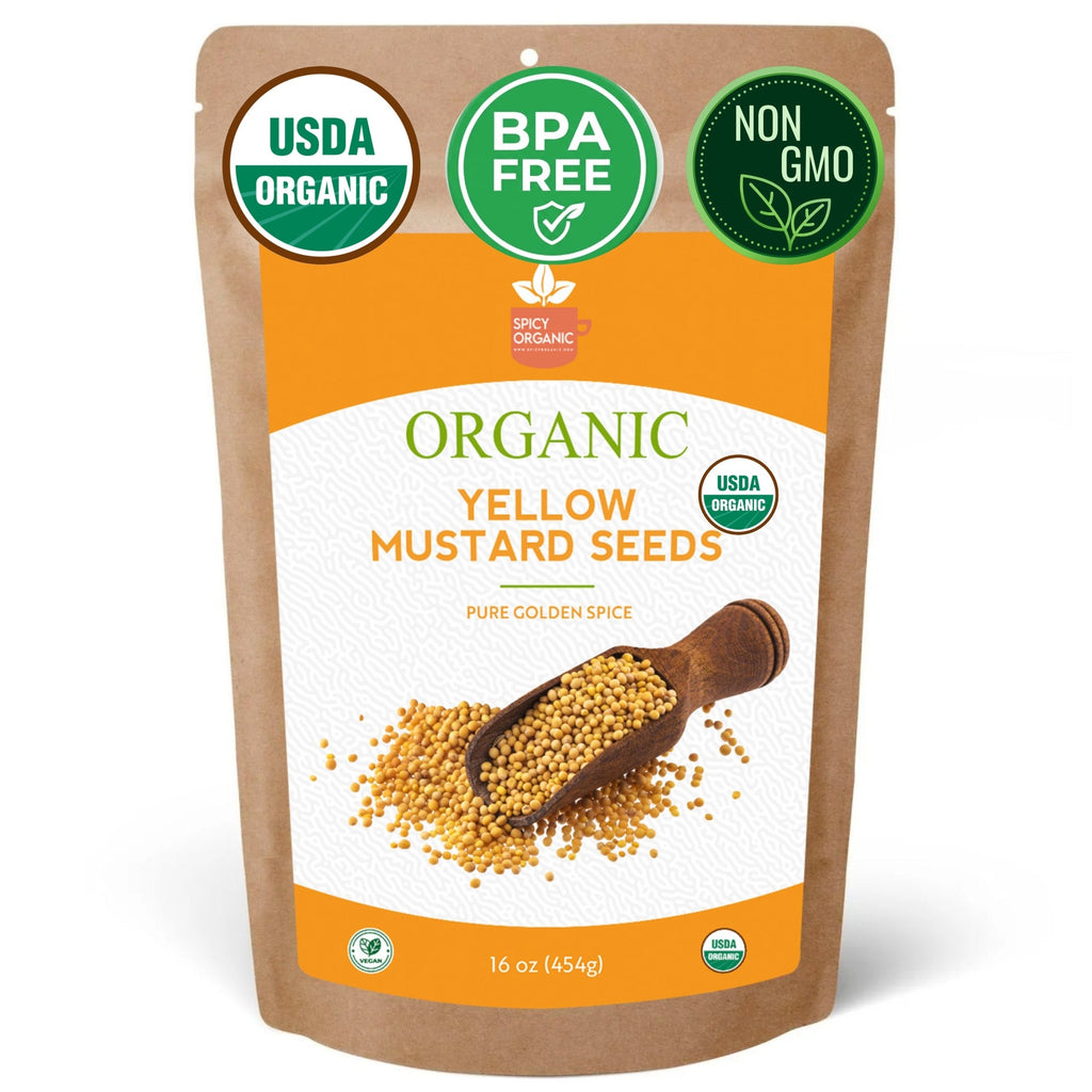 Organic Yellow Mustard Seeds – For Pickling & Cooking