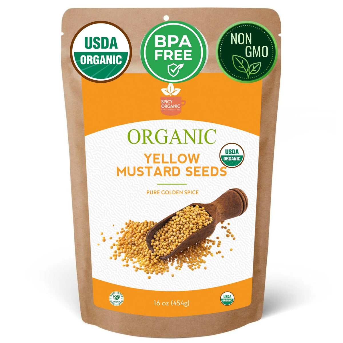 Organic Yellow Mustard Seeds – For Pickling & Cooking